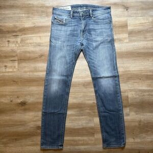 Diesel Jeans Men 33x32 Blue Thommer-X Slim Fit Stretch Denim Medium Wash 009EP